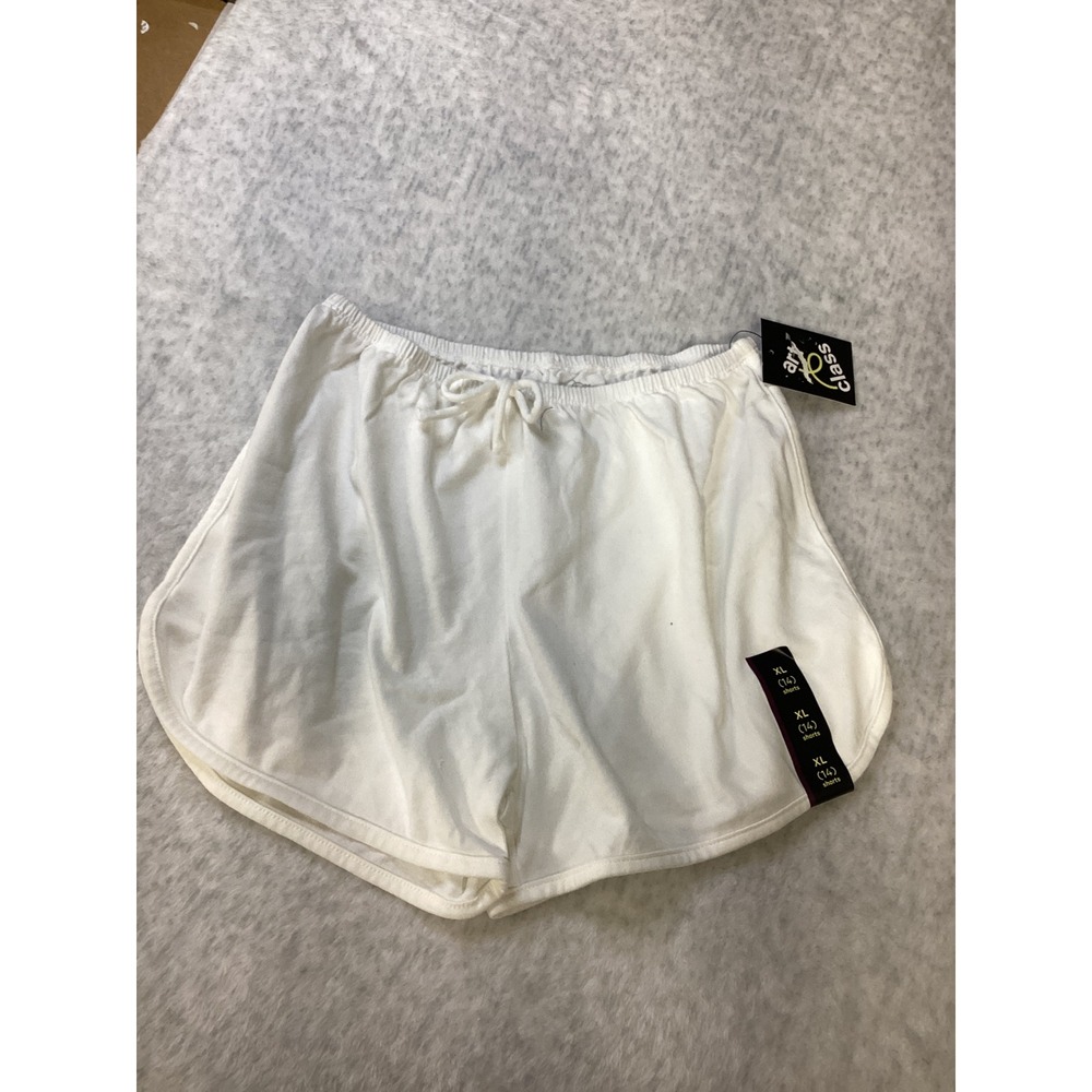Art Class Girls XL 14 Off-White Cotton Dolphin Shorts Elastic Waist NWT